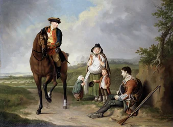Le marquis de Granby (1721-70) soulageant un soldat malade, vers 1765